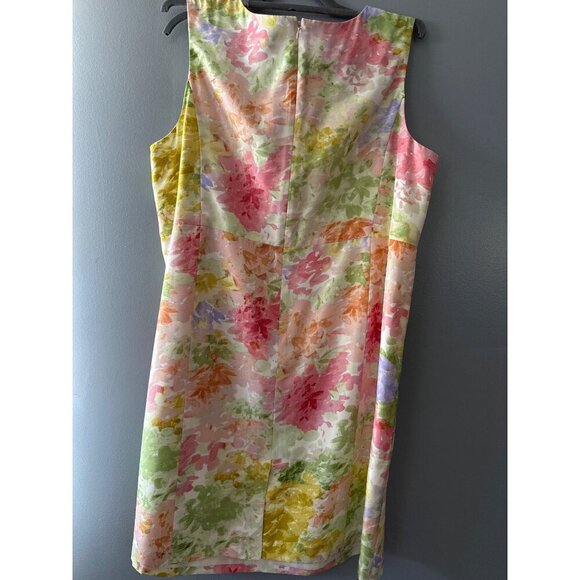 Talbots 20WP Silk Floral Dress Women’s Elegant Spring Summer Cottagecore Chic - Picture 9 of 11